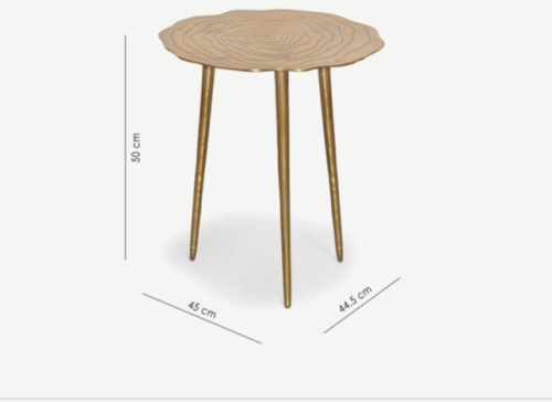 Стол журнальный CRV- Stem M, Antique finish 45 см., золотистый