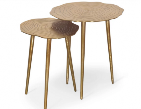 Стол журнальный CRV- Stem M, Antique finish 45 см., золотистый