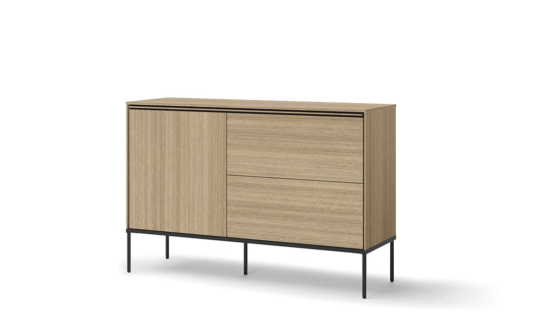 Комод маленький 1Д2Ш TOP- Виссо дуб