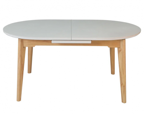 Стол раскладной INI- ALBERTO CERAMIC 160(200)*90 бежевый матовый/дерево