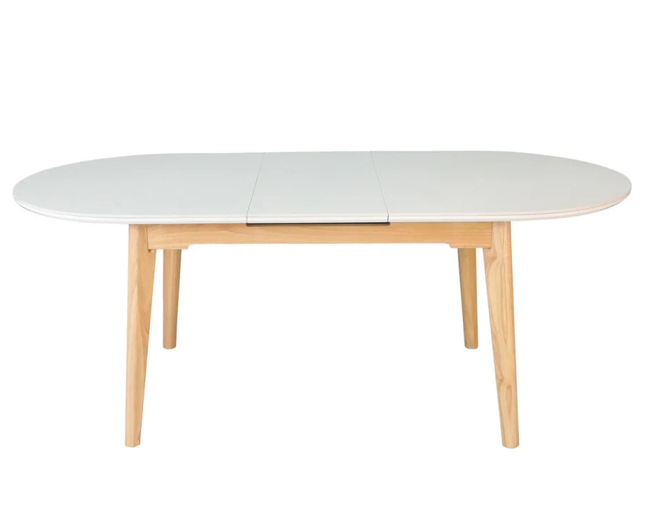 Стол раскладной INI- ALBERTO CERAMIC 160(200)*90 бежевый матовый/дерево
