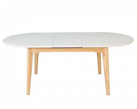 Стол раскладной INI- ALBERTO CERAMIC 160(200)*90 бежевый матовый/дерево