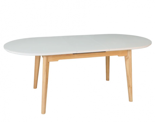 Стол раскладной INI- ALBERTO CERAMIC 160(200)*90 бежевый матовый/дерево