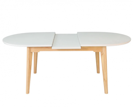 Стол раскладной INI- ALBERTO CERAMIC 160(200)*90 бежевый матовый/дерево
