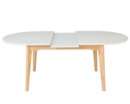 Стол раскладной INI- ALBERTO CERAMIC 160(200)*90 бежевый матовый/дерево