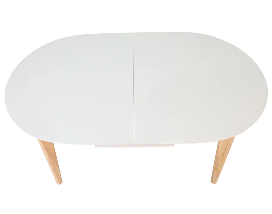 Стол раскладной INI- ALBERTO CERAMIC 160(200)*90 бежевый матовый/дерево