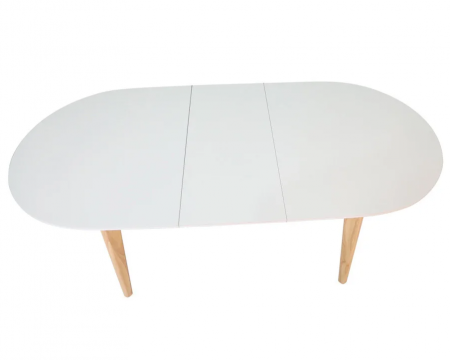 Стол раскладной INI- ALBERTO CERAMIC 160(200)*90 бежевый матовый/дерево