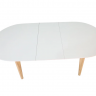 Стол раскладной INI- ALBERTO CERAMIC 160(200)*90 бежевый матовый/дерево
