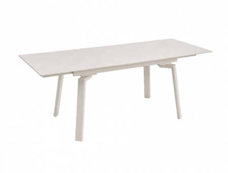 Стіл обідній розкладний INI- BELFORD CERAMIC 140(200)*80 білий/кашемир 
