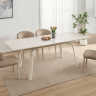 Стіл обідній розкладний INI- BELFORD CERAMIC 140(200)*80 білий/кашемир 