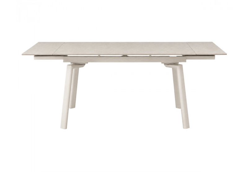 Стіл обідній розкладний INI- BELFORD CERAMIC 140(200)*80 білий/кашемир 