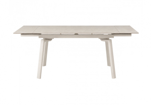 Стіл обідній розкладний INI- BELFORD CERAMIC 140(200)*80 білий/кашемир 
