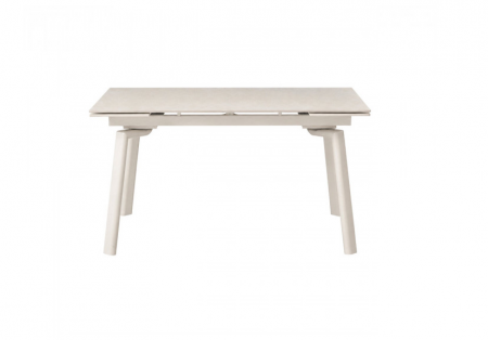 Стіл обідній розкладний INI- BELFORD CERAMIC 140(200)*80 білий/кашемир 