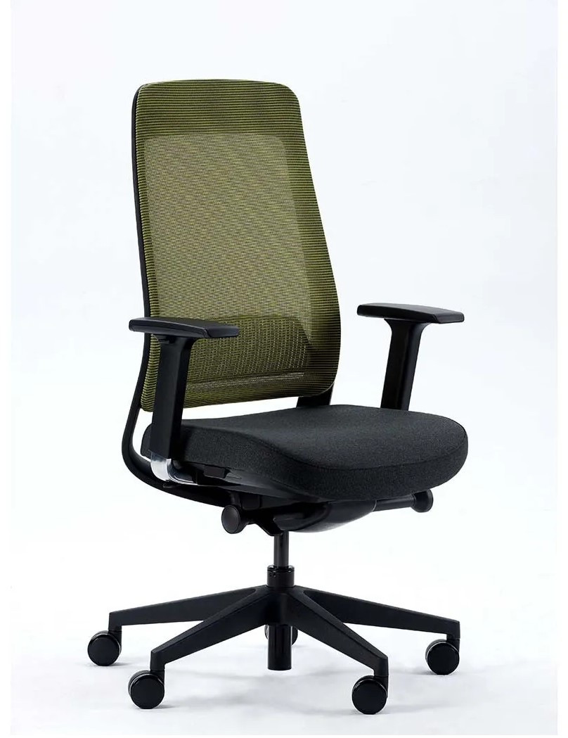 Крісло для оператора LUX- FILO-B1 BLACK + GREEN ергономічне