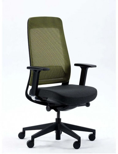 Крісло для оператора LUX- FILO-B1 BLACK + GREEN ергономічне