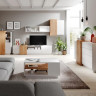 Стол журнальный Perfect Home 3Д / 3D 100 Белый/дуб золотой крафт