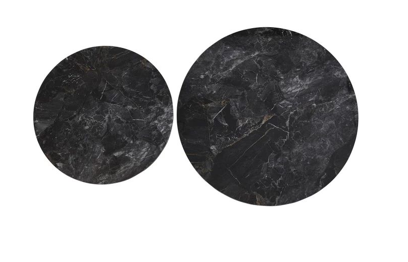 Комплект журнальных столов INI- CAROLINA черный глянец /черный