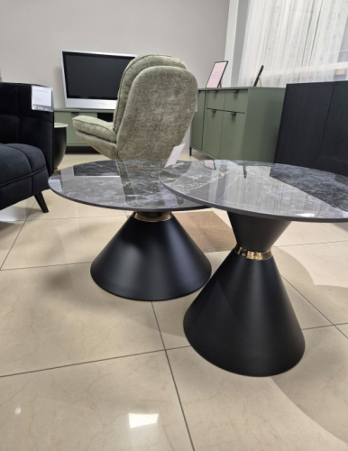 Комплект журнальных столов INI- CAROLINA черный глянец /черный