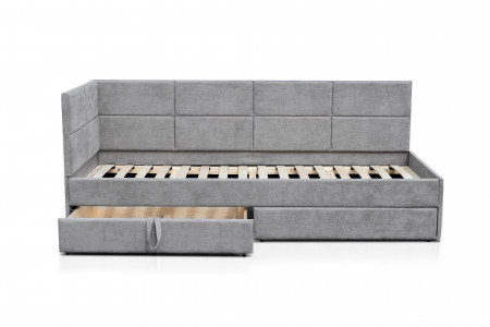 Кровать с двумя ящиками 80х200 см BIO- Софт Камелот (серый) 