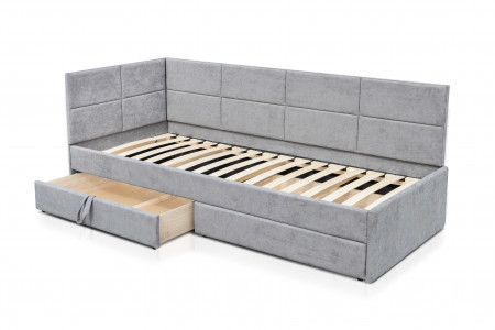 Кровать с двумя ящиками 80х200 см BIO- Софт Камелот (серый) 