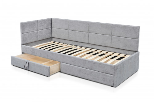Кровать с двумя ящиками 80х200 см BIO- Софт Камелот (серый) 