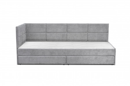 Кровать с двумя ящиками 80х200 см BIO- Софт Камелот (серый) 