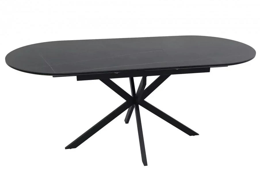 Стол SIGNAL Gaston CERAMIC 140(180)*80 ЧЕРНЫЙ/ЧЕРНЫЙ 