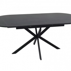 Стол SIGNAL Gaston CERAMIC 140(180)*80 ЧЕРНЫЙ/ЧЕРНЫЙ 
