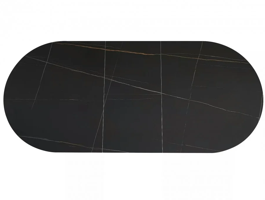 Стол SIGNAL Gaston CERAMIC 140(180)*80 ЧЕРНЫЙ/ЧЕРНЫЙ 