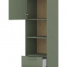 Шкаф книжный на 1 дверь с 2 ящиками Helvetia SCANDI 24D5OH88 (зеленый / дуб)