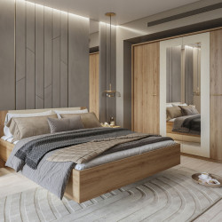 Спальный комплект Helvetia VERTINA (дикий дуб/  дуб-песочно-бежевый)