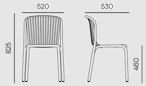 Стул уличный обеденный VLL- FERNE Berne (белый, молочный)