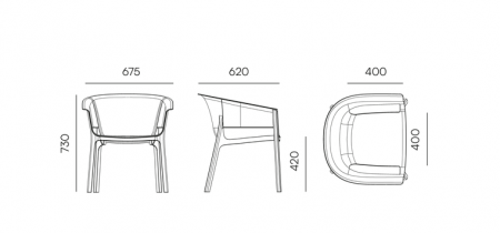 Лаунж-кресло уличное VLL- FERNE Nexo (коричневый, молочный)