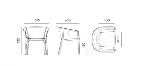 Лаунж-кресло уличное VLL- FERNE Nexo (коричневый, молочный)