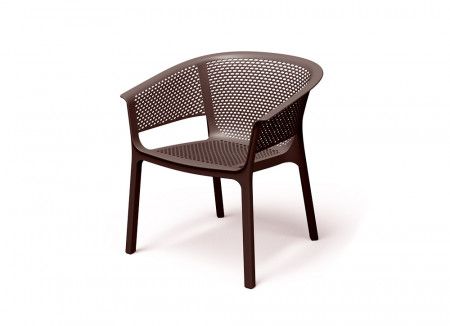 Лаунж-кресло уличное VLL- FERNE Nexo (коричневый, молочный)