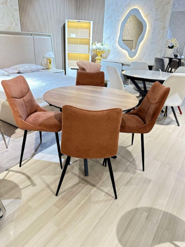 Стол 95/125х95 см Art-Deco EXM- RUTA натуральное дерево МДФ+HPL  