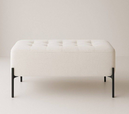 Пуф Mil- Parallel 70х40х40 см Белый (3009)