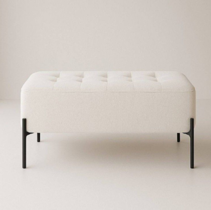 Пуф Mil- Parallel 70х40х40 см Белый (3009)