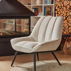 Кресло Kave Home MARLINA S798J33 (белый/черный)