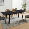 Стіл обідній розкладний INI- BELFORD CERAMIC 140(200)*80 чорний горіх/чорний