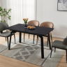 Стіл обідній розкладний INI- BELFORD CERAMIC 140(200)*80 чорний горіх/чорний