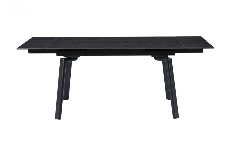 Стіл обідній розкладний INI- BELFORD CERAMIC 140(200)*80 чорний горіх/чорний