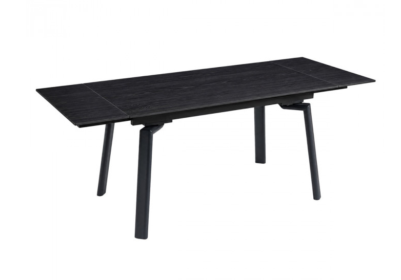 Стіл обідній розкладний INI- BELFORD CERAMIC 140(200)*80 чорний горіх/чорний