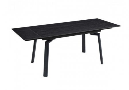 Стіл обідній розкладний INI- BELFORD CERAMIC 140(200)*80 чорний горіх/чорний