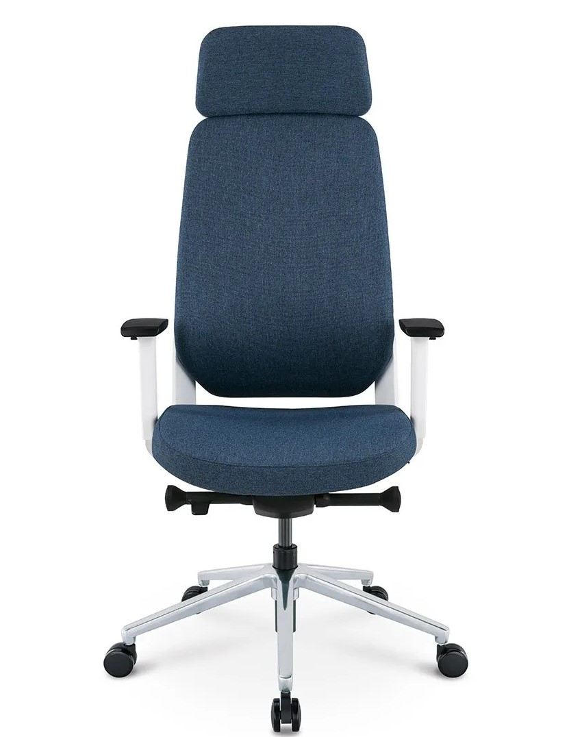 Крісло керівника LUX- FILO-A WHITE (WHITE + BLUE) ергономічне