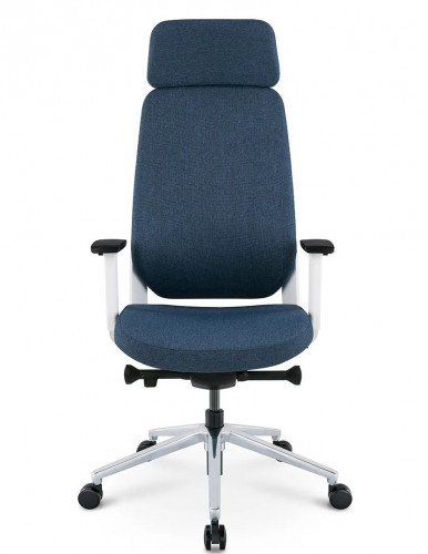 Крісло керівника LUX- FILO-A WHITE (WHITE + BLUE) ергономічне