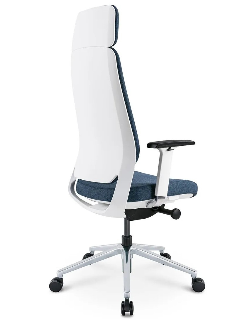 Крісло керівника LUX- FILO-A WHITE (WHITE + BLUE) ергономічне