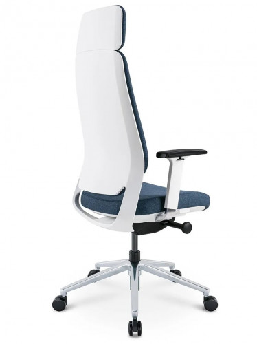 Крісло керівника LUX- FILO-A WHITE (WHITE + BLUE) ергономічне