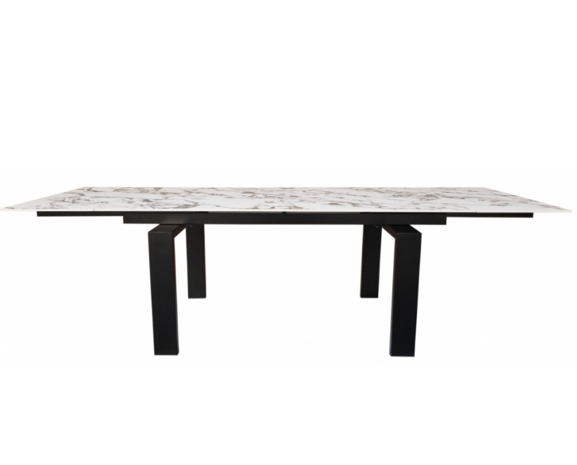 Стол обеденный керамический CON- TORRE BIANCO ROSSO 180-270 см 