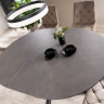 Стол SIGNAL PORTO CERAMIC 120(160)*120 темно-серый эффект мрамора/черный мат